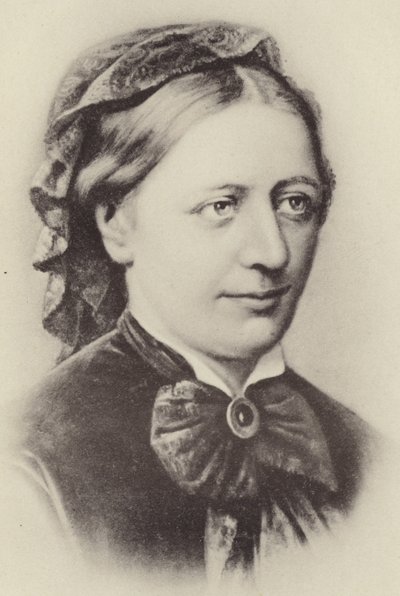 Porträtt av Clara Schumann av German School