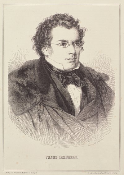 Porträtt av Franz Schubert (1768-1827) av German School