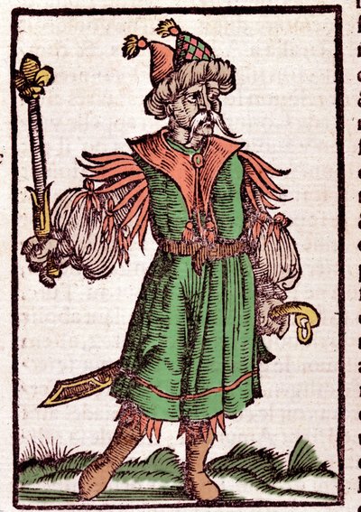 Porträtt av Djingis Khan (Temudjin av German School