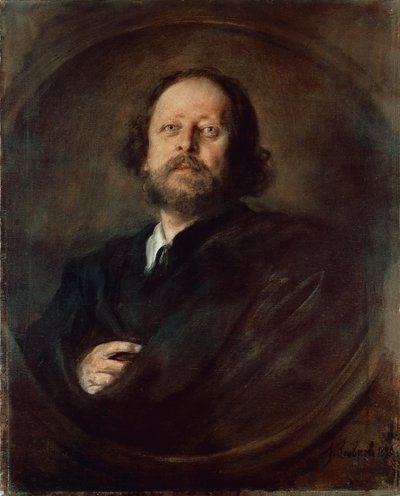 Porträtt av den tyske författaren Paul Johann Ludwig von Heyse av German School