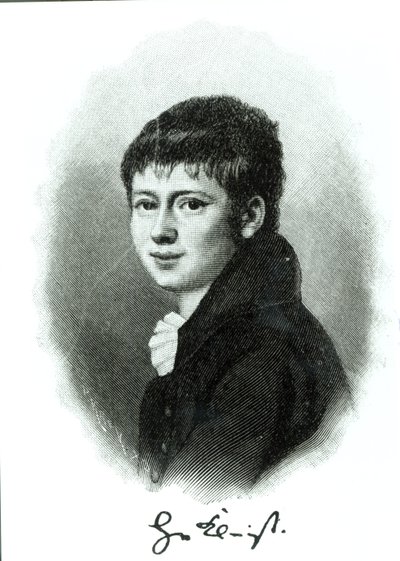 Porträtt av Heinrich von Kleist som barn av German School
