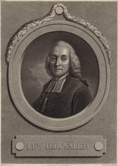 Porträtt av Johann Friedrich Wilhelm Jerusalem av German School
