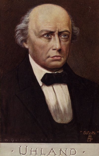 Porträtt av Ludwig Uhland av German School