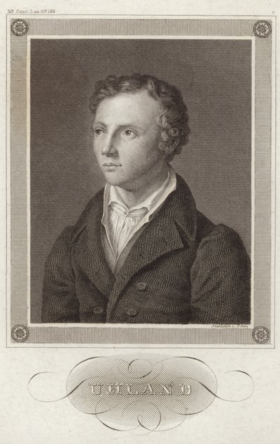 Porträtt av Ludwig Uhland av German School