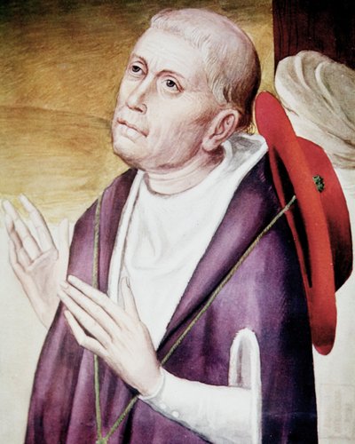 Porträtt av Nicholas of Cues av German School