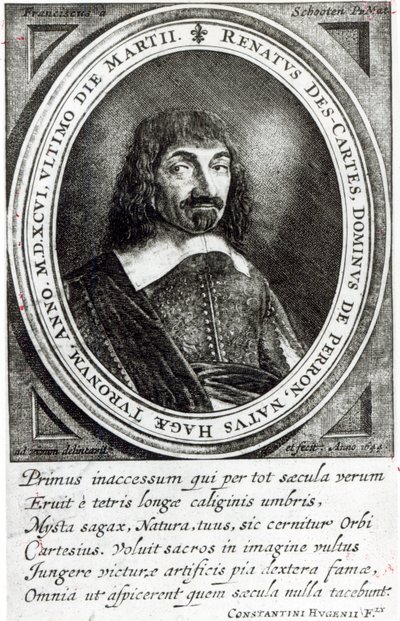 Porträtt av Rene Descartes, 1644 av German School