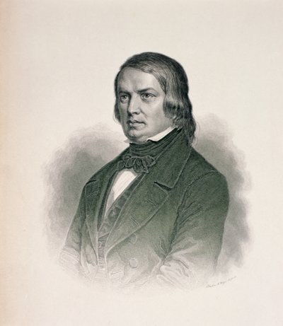 Porträtt av Robert Schumann (1810-56) av German School