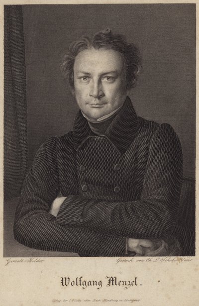 Porträtt av Wolfgang Menzel av German School