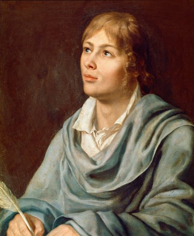 Porträtt av den österrikiske kompositören Wolfang Amadeus Mozart (1756-1791) Målning av den tyska skolan på 1800-talet. Neapel, San Pietro och Majellas musikkonservatorium av German School