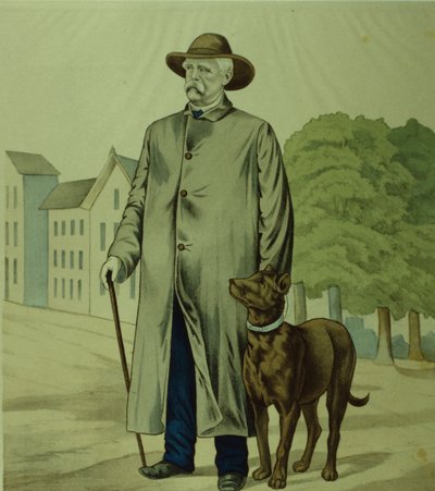Prins Otto von Bismarck i Friedrichsruh (litografi) av German School