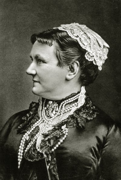 Drottning Carola av Sachsen ca 1890 (s/v foto) av German School