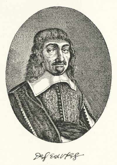 Rene Descartes, fransk filosof (gravyr) av German School