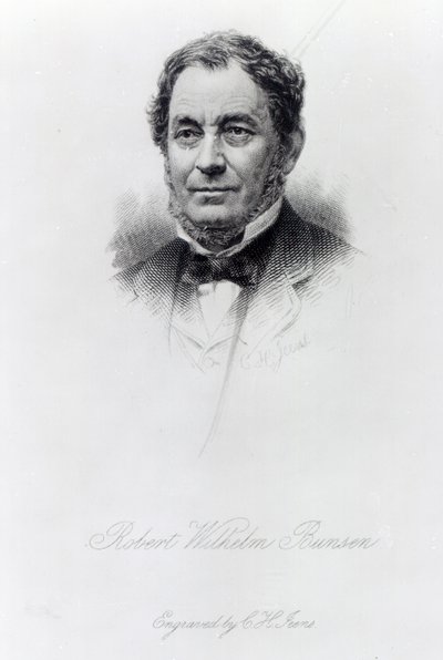 Robert Wilhelm Bunsen, graverad av C.H Jeens av German School