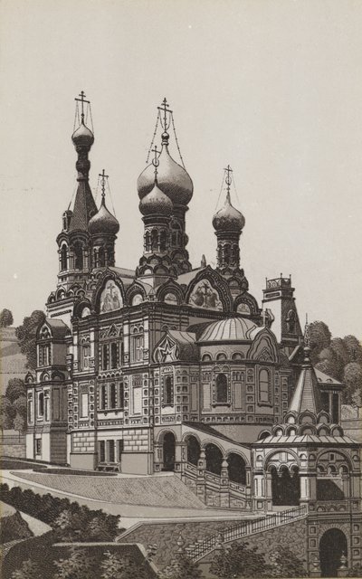 ryska kyrkan (litho) av German School