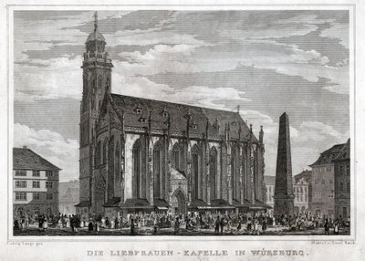 Sankta Maria av Würzburg. (gravyr, ca 1850) av German School