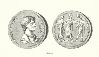 Sallust, romersk historiker och politiker (gravyr) av German School