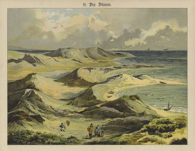 Sanddyner (färg litho) av German School