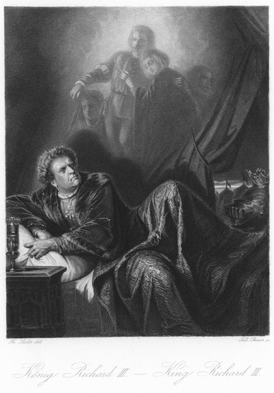 Scen från kung Richard III av German School