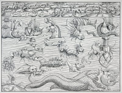 "Sea of Darkness" från Sebastien Münsters "Cosmographie Universalis" av German School