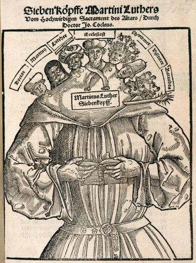 Sjuhövdade Martin Luther av German School
