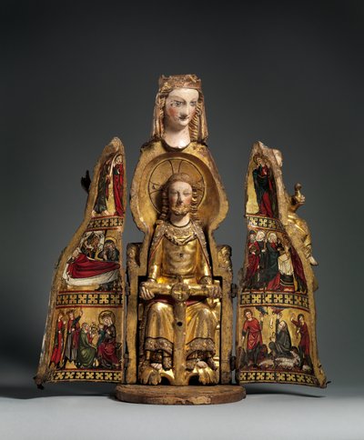 Jungfruns helgedom, ca 1300 (förgyllt trä) av German School