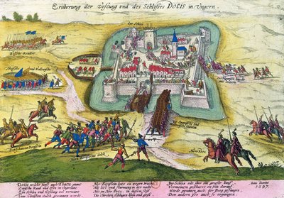 Belägring av slottet Tata 1597 av German School