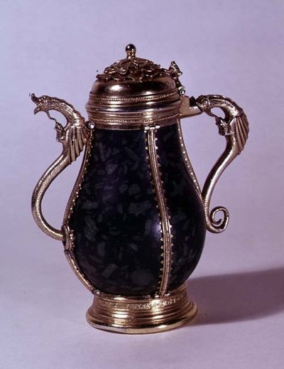 Silverförgylld ewer, c.1489 (silver) av German School