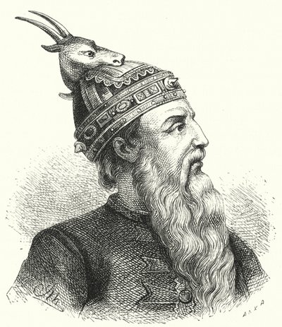 Skanderbeg, albansk adelsman och militärbefälhavare (gravyr) av German School