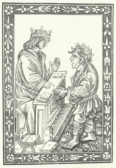 Solomon och Marcolf (gravyr) av German School