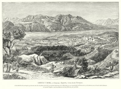 Sparta, antikens Grekland (litho) av German School