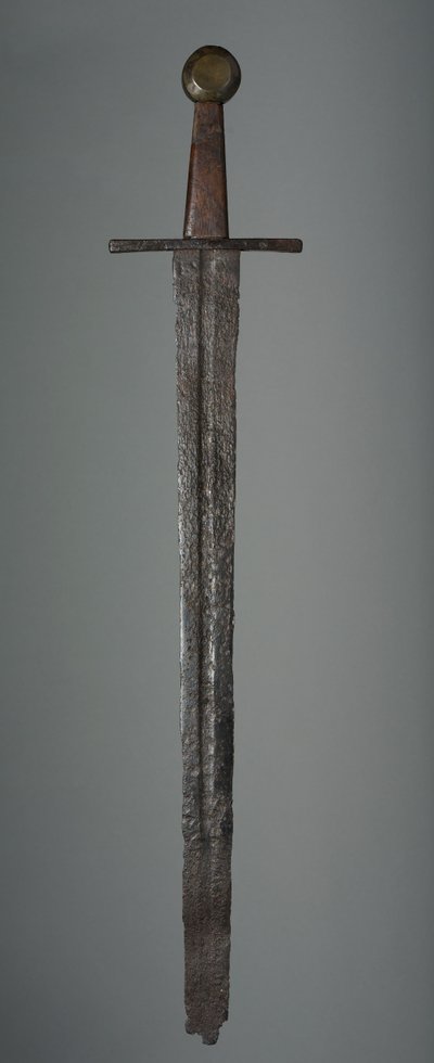 Svärd, c.1350 (ersättningar för järn, trägrepp och mässing) av German School