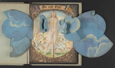 Tabeller föreställande man i tre olika tillstånd, Add MS 5788 av German School