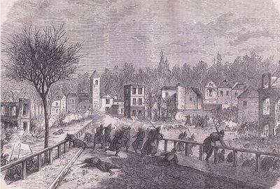 Genomförande av Brie-sur-Marne, 30 november, Cassells historia om kriget mellan Frankrike och Tyskland publicerad av Cassell and Company Limited, ca 1890 (litho) av German School