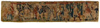 Gobeläng föreställande Moses kastar ner faraos krona och blir straffad, från Rhenland av German School