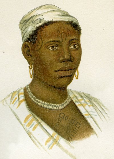 Tatuerad afrikansk kvinna, 1894 av German School