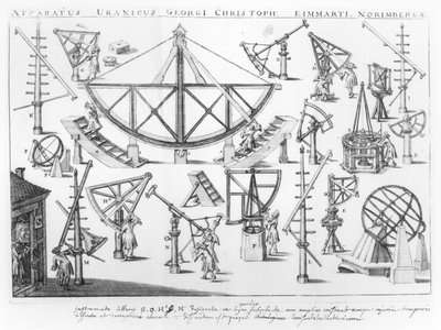 The Astronomical Instruments of Georg Christoph Eimmart (1638-1705), illustration från Epistola Eucharistica ad Virum, av Martin Knorre, publicerad i Wittenberg 1691 av German School