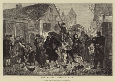 Uttåget från Alsace (gravyr) av German School