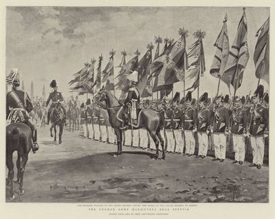 Den tyska armén manövrar nära Stettin (litho) av German School