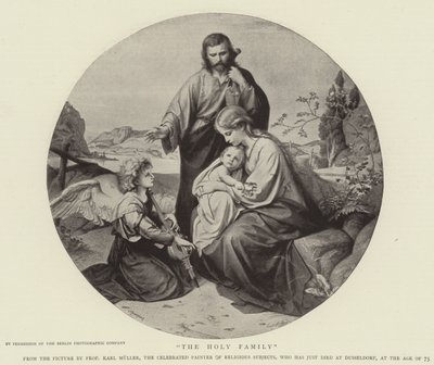 Den heliga familjen (gravyr) av German School