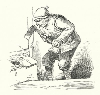 Mannen och ormen (gravyr) av German School