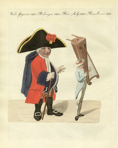 Den peruanska jätten (färgad gravyr) av German School