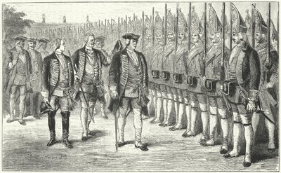 Potsdamer Riesengarde, infanteriregemente av soldater som är längre än genomsnittet i armén till Fredrik William I av Preussen, 1700-talet av German School