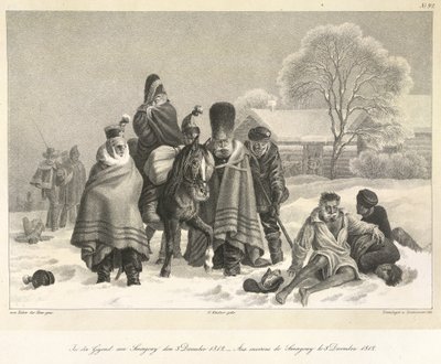 Retreatet från Moskva, 3 december 1812, illustration från 