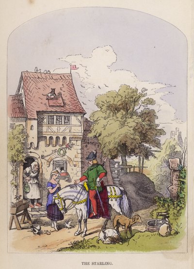 Staren (färg litho) av German School