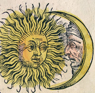 The Sun and Moon, publicerad i Nuremberg Chronicle, 1493 av German School