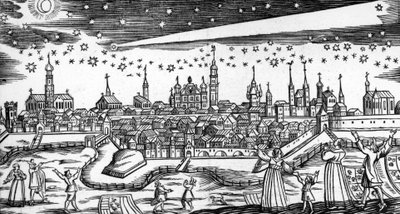 Den fruktansvärda kometen 1680 av Bach Abraham av German School