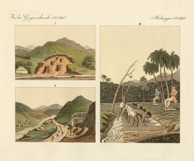 Ädelstensgruvorna i Brasilien (färgad gravyr) av German School