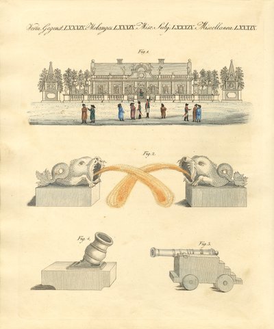 Ispalatset vid floden Neva i St. Petersburg (färgad gravyr) av German School