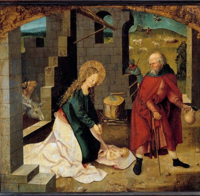 Den schwabiska skolans infödda målning. början av 1500-talet. Dijon, Museum of Fine Arts av German School