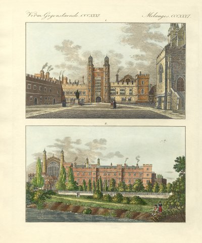 The school of Eton (färgad gravyr) av German School